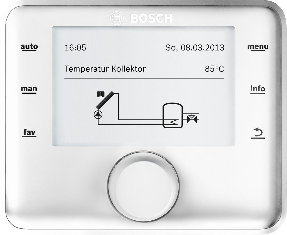 Bosch / Junkers Solar-Autarkregler CS 200, oder Bedienteil, für FlowFresh und TS...-3, Farbe weiß Bild 1