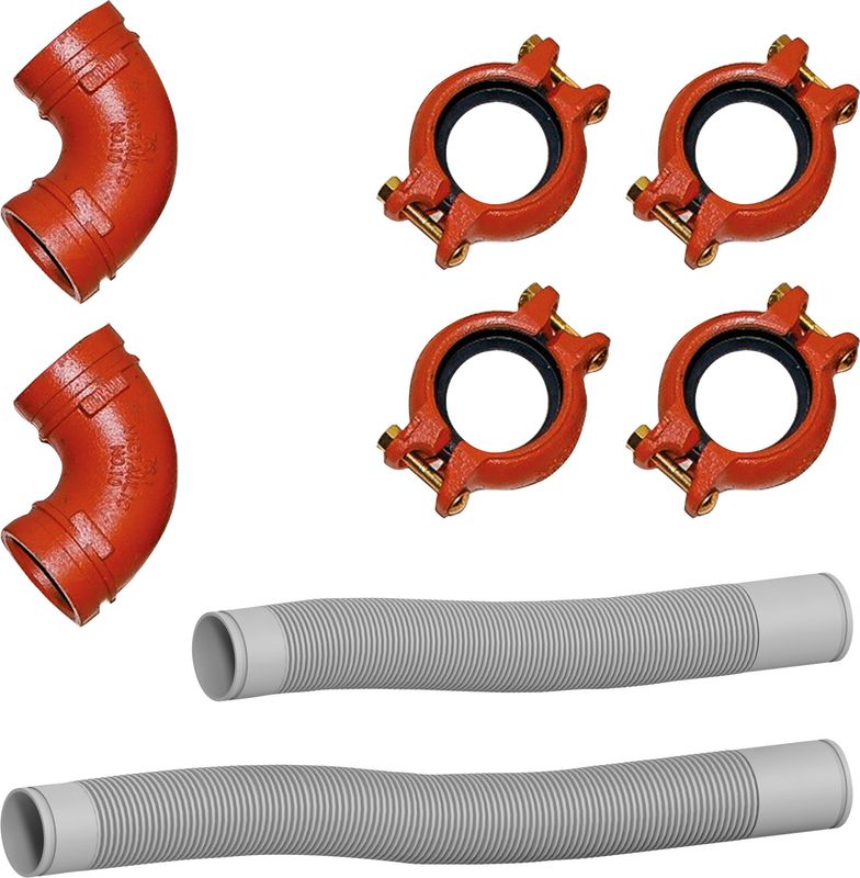 Bosch / Junkers Zub. Erdwaermepumpen Anschluss-Set 5 Vor-/Rücklauf Heizung, für T 540...800-2, 280 x 730 x 1050 mm Bild 1