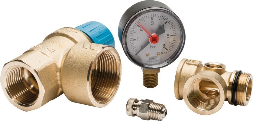 Bosch / Junkers Zubehör, für Solewaermepumpen Ventilsatz 4,0 bar, manülle Entlüftung, 150 x 90 x 140 mm Bild 2