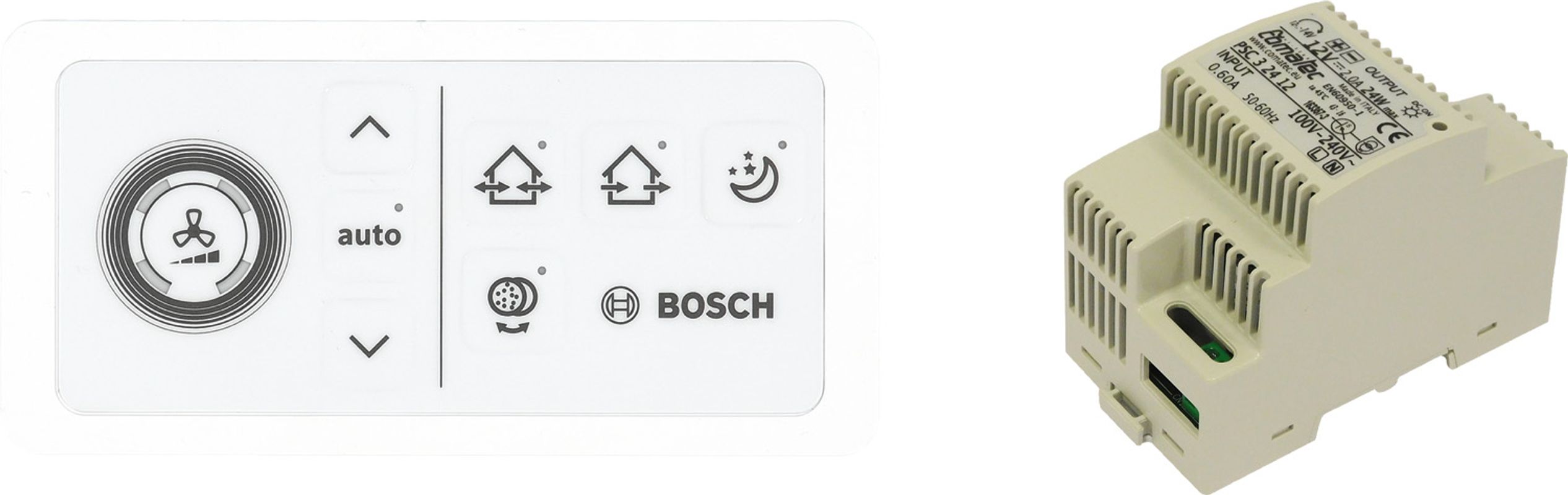Bosch / Junkers Zub. dezentraler Lüftung CV 40 H / H Lüftungsregler, mit Hutschienennetzteil Bild 1
