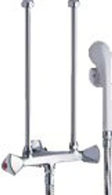 Bosch / Junkers Installationszubehör BZ 11114 Wandbatterie mit Brauseschlauch und Brause, 70 x 260 mm, Farbe chrom Bild 2