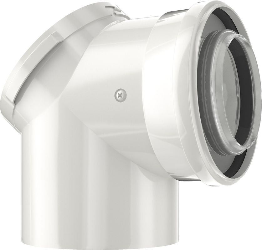 Bosch / Junkers Bogen konzentrisch 80/125 mm, 87 Grad, mit Prüföffnung Bild 1
