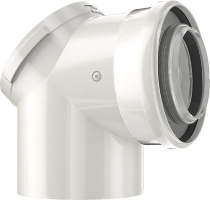 Bosch / Junkers Bogen konzentrisch 80/125 mm, 87 Grad, mit Prüföffnung Bild 2