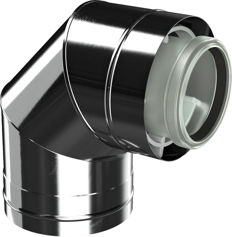 Bosch / Junkers Bogen konzentrisch 110/160 mm, 87 Grad, Farbe silberfarben Bild 1