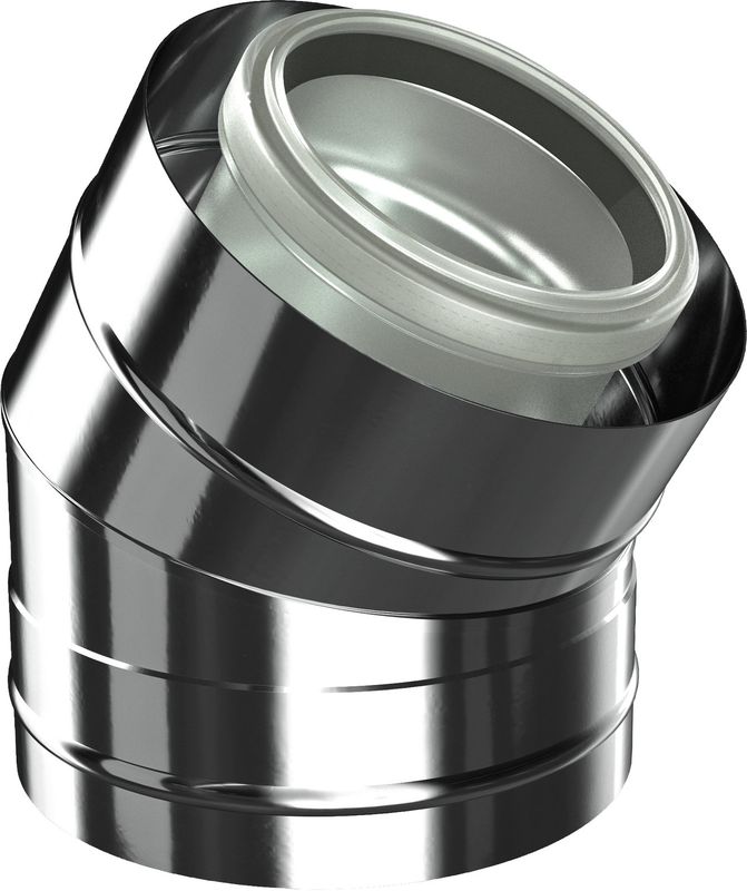 Bosch / Junkers Bogen konzentrisch 110/160 mm, 30 Grad, Farbe silberfarben Bild 1