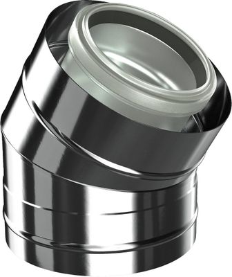 Bosch / Junkers Bogen konzentrisch 110/160 mm, 30 Grad, Farbe silberfarben Bild 2