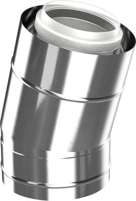 Bosch / Junkers Bogen konzentrisch 110/160 mm, 15 Grad, Farbe silberfarben Bild 2