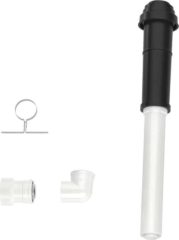Bosch / Junkers Abgaszubehör FC-Set60-C33x, hinten Grundbausatz C33x, d:60 / 100 mm, Farbe schwarz Bild 1