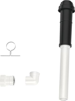 Bosch / Junkers Abgaszubehör FC-Set60-C33x, hinten Grundbausatz C33x, d:60 / 100 mm, Farbe schwarz Bild 2