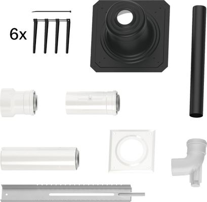 Bosch / Junkers Abgaszubehör FC-Set60-C93x Grundbausatz C93x, d:60 / 100 mm Kunststoff Bild 2