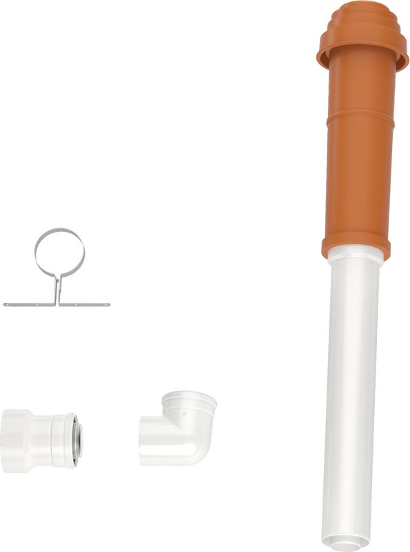 Bosch / Junkers Abgaszubehör FC-Set60-C33x, hinten Grundbausatz C33x, d:60 / 100 mm, Farbe rot Bild 1