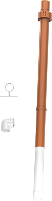 Bosch / Junkers Abgaszubehör FC-Set80-C33x, hinten Grundbausatz C33x, 1,5m, d:80 / 125 mm, Farbe rot Bild 1