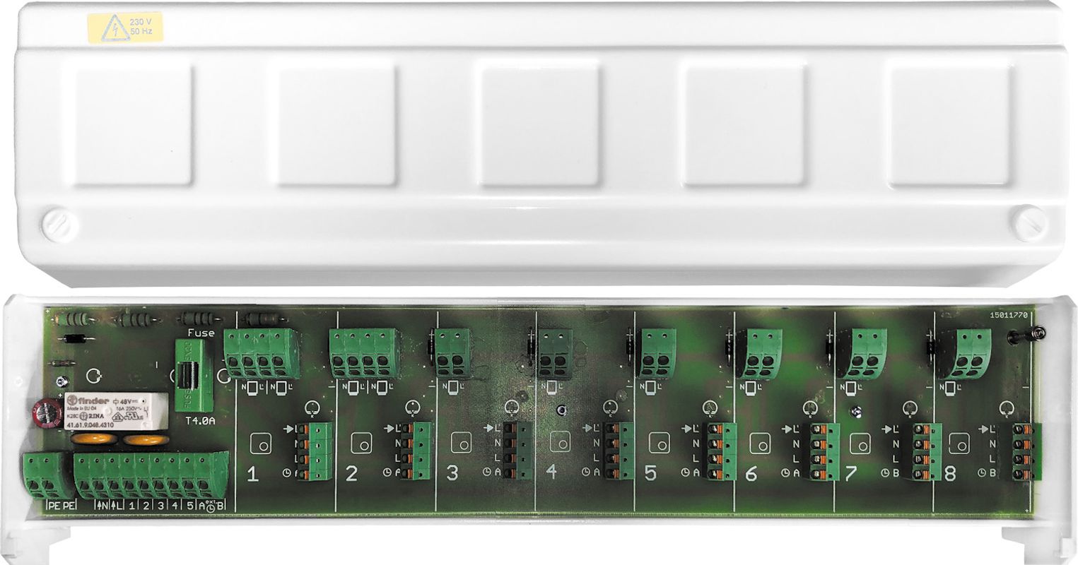 Bosch / Junkers Zubehör, für Wohnungsstationen Klemmleiste 230 V P, 8 Anschlüsse Bild 1