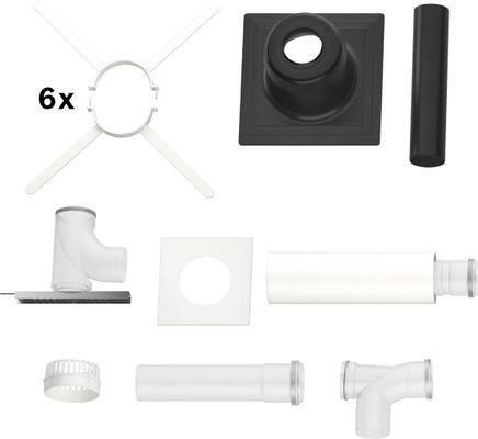 Bosch / Junkers Abgaszubehör FC-Set110-B53 Grundbausatz B53 Kunststoff d:110 mm oben Bild 2