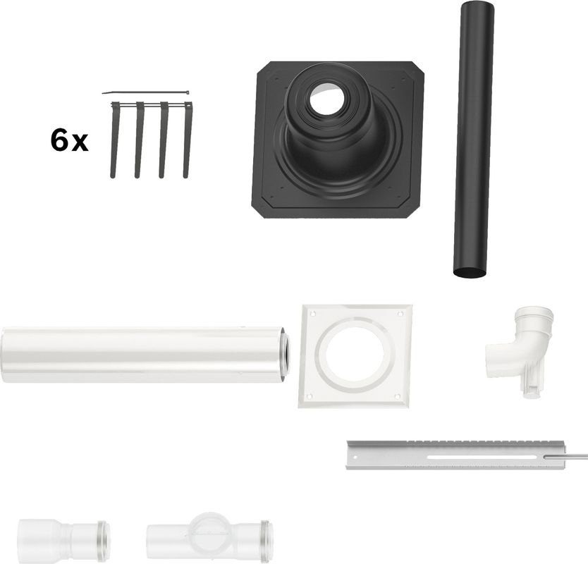 Bosch / Junkers Abgaszubehör FC-Set60-B53 (hinten) Grundbausatz B53, d:60 Bild 1