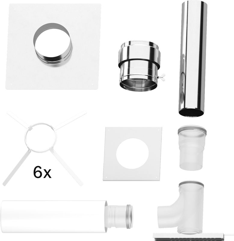 Bosch / Junkers Abgaszubehör FC-Set125-C93x Gbsatz Kaskade C93x im Schacht, d:125 mm Bild 1