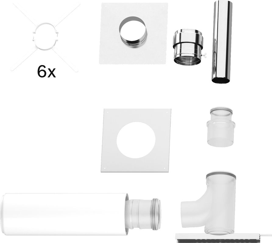 Bosch / Junkers Abgaszubehör FC-Set80 Gbsatz Kaskade B23P im Schacht, d:80 mm Bild 1