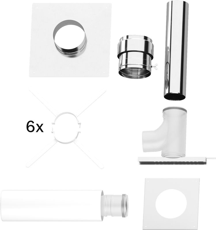 Bosch / Junkers Abgaszubehör FC-Set110 Gbsatz Kaskade C93x im Schacht d:110/160 Bild 1