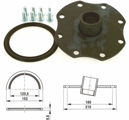 Bosch / Junkers Handlochdeckel mit Muffe G1 1/2" Bild 2