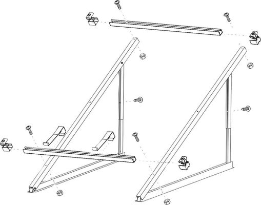 Bosch / Junkers Zubehör Flachkollektoren WMT 3 Flachdachstaender Grundset senkrecht Bild 2