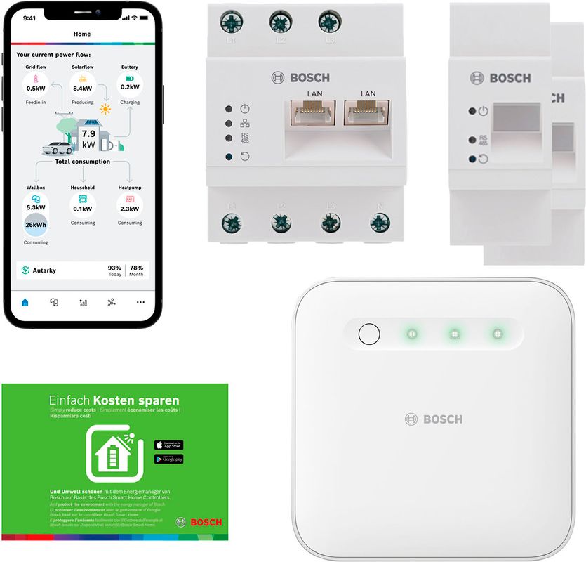 Bosch / Junkers Energiemanager-Set, für Wärmepumpen PV, ohne Fronius, mit Stromspeicher Bild 1