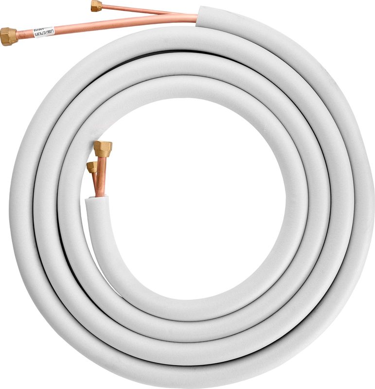 Bosch / Junkers Kupfer-Doppelrohr-Paket 1/4" und 3/8", Länge: 10 m, 38 mm, Farbe weiß Bild 1