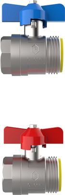 Bosch / Junkers Zubehör, für Wohnungsstationen Kugelhahnset 3/4" horizontal Bild 2