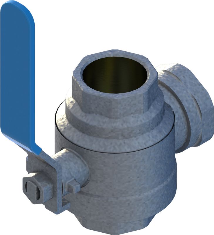Bosch / Junkers Kugelhahn, mit Magnet, (Mesh = 0.4), DN 25, Farbe grau Bild 1