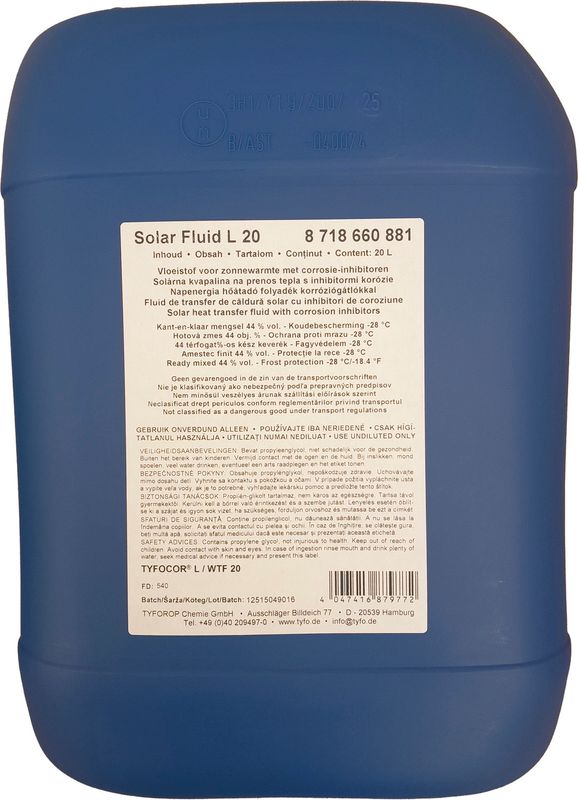 Bosch / Junkers Zubehör Solartechnik SFF 10 Solarfluid, für Flachkollektoren, 10 L Bild 1