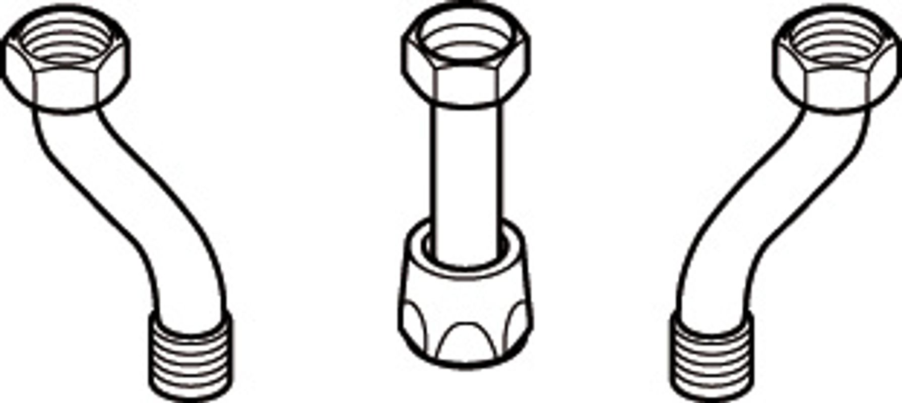 Bosch / Junkers AV-Adapterset, Vor- und Rücklaufanschlussbogen Bild 1