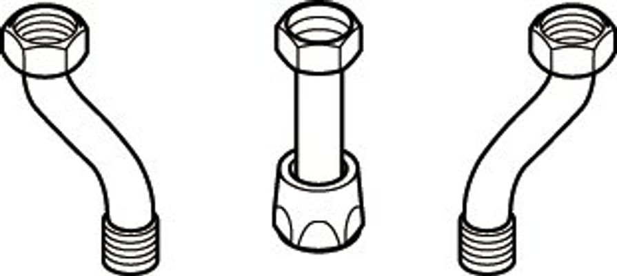 Bosch / Junkers AV-Adapterset, Vor- und Rücklaufanschlussbogen Bild 2