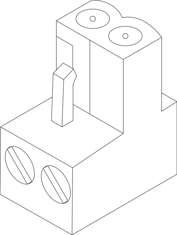 Bosch / Junkers Anschlussklemme 2-polig signalbraun everp, Farbe signalbraun Bild 1