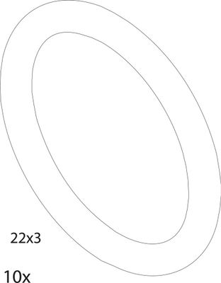 Bosch / Junkers O-Ring EPDM (10x), 22 x 3 mm Bild 2