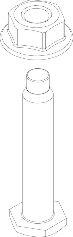 Bosch / Junkers Mutter M 6 + Schraube M 6 x 30-5.8, 30 mm Bild 1