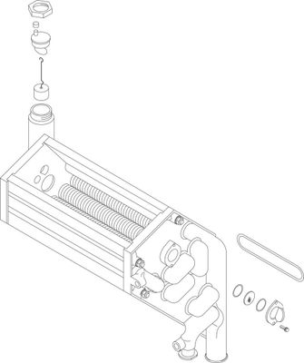 Bosch / Junkers Wärmetauscher 23/24 kW (mit Dichtung) Bild 2