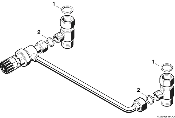 Bosch / Junkers Überströmventil Nr. 687, für Montageanschlussplatte Nr. 258 und 269 Bild 4