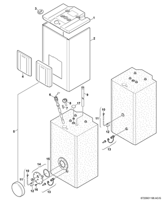 Bosch / Junkers untensteh.Systemspeicher STORACELL ST 160-1 E, 920 x 550 x 550, 152L, weiss / grau, Farbe weiß Bild 3