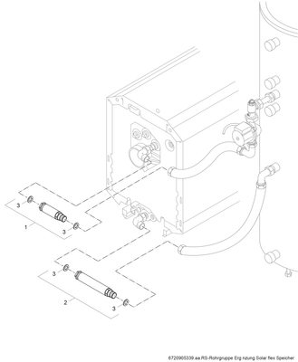 Bosch / Junkers Ergaenzungskit 1, für Montage links vom Kessel, bis 400 L Speichervolumen Bild 3