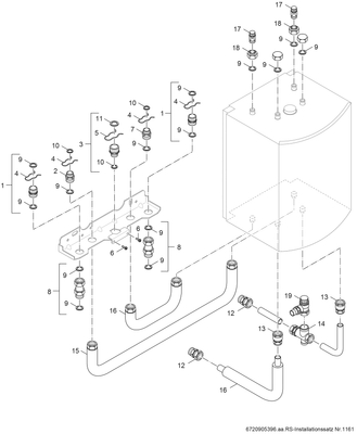 Bosch / Junkers Installationszubehör Nr. 1161 Installationssatz, für ST 65 E Bild 3