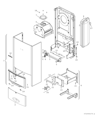 Bosch / Junkers Gas-Heizwertgeraet, wandhaengend CERAMINI ZSR 5/10-7 KE 21, 770 x 450 x 275 Bild 4