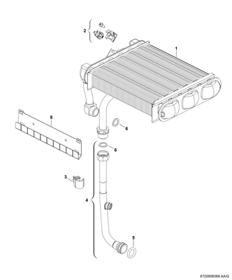 Bosch / Junkers Gas-Heizwertgeraet, wandhaengend CERAMINI ZSR 5/10-7 KE 21, 770 x 450 x 275 Bild 5