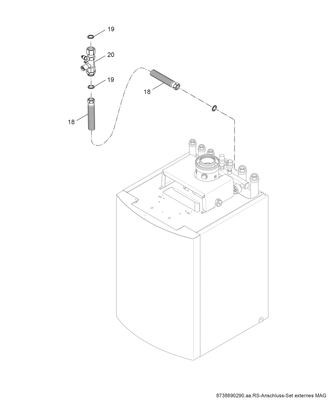 Bosch / Junkers Anschluss-Set Nr. 1632, für exter. MAG, flexible Leitung und Kappenventil Bild 3