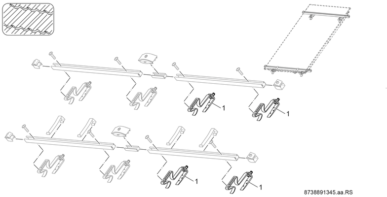Bosch / Junkers Zubehör Solartechnik FKA 3-2 Dachanbindung Pfannen / Biber Bild 3