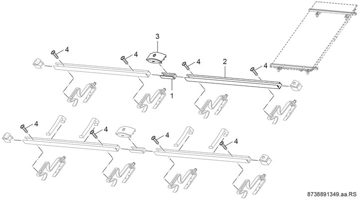 Bosch / Junkers Zubehör Flachkollektoren FKA 12-2 Zusatzschiene Erweiterungsset senkrecht Bild 3