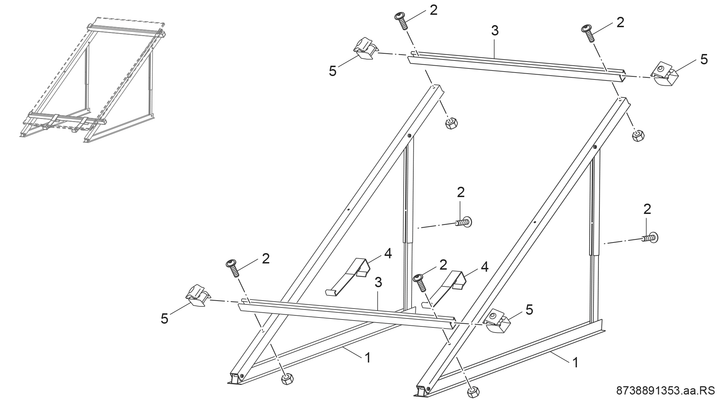 Bosch / Junkers Zubehör Flachkollektoren FKF 3-2 Flachdachstaender Grundset senkrecht Bild 3