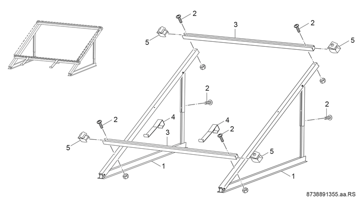 Bosch / Junkers Flachdachstaender FKF 5-2 Montageart waagerecht Bild 4