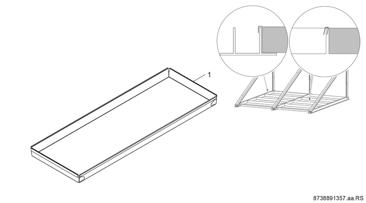 Bosch / Junkers Zubehör Flachkollektoren FKF 7-2 Flachdachwannen-Set, für Flachdachstaender Bild 3