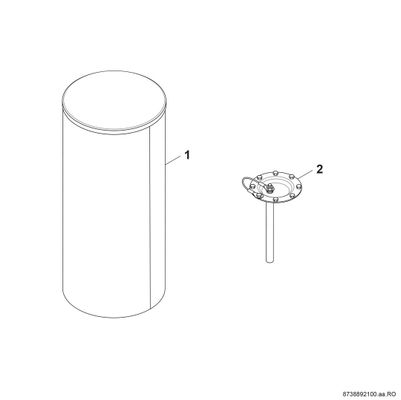 Bosch / Junkers Warmwasserspeicher SK 160-5 ZB, zylindrisch, Farbe weiß Bild 2