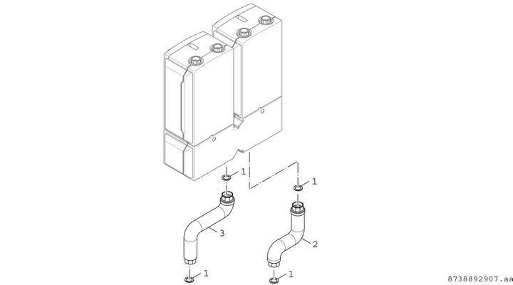 Bosch / Junkers Anschlussverrohrung BCS 29, für GC7000F und GC8000iF 15-40 kW Bild 3