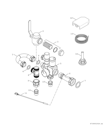 Bosch / Junkers Hydraulikeinheit AWMS 17 Stücklistenkomponente Monobl.-Wärmepumpe Bild 8